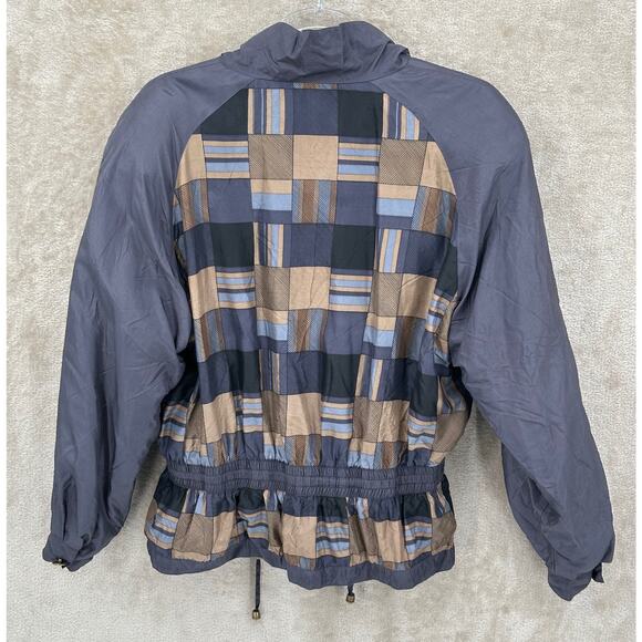 Otello Pelle Track Suit Womens Small Gray Brown Silk Windbreaker Jacket Pants‎ - Picture 3 of 16